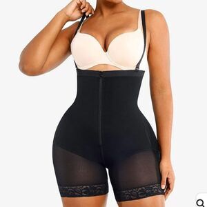 Shapellx AirSlim® Firm Tummy Compression Bodysuit Shaper W/Butt Lift Blk XXL NWT